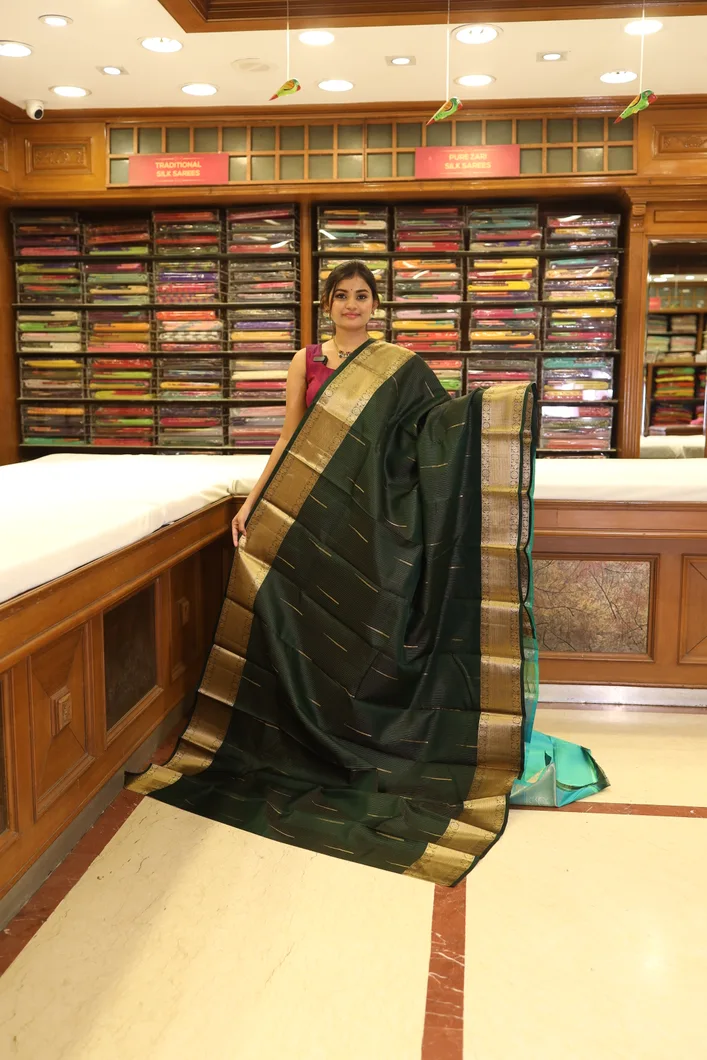 bottle-green-blue-lightweight-silk-saree-sw000001222-a