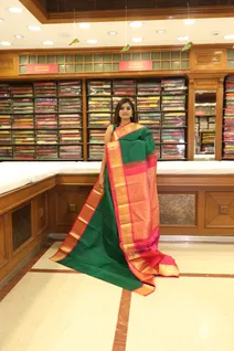 pure-zari-silk-saree-dark-green-with-red-border-sw000001238-b