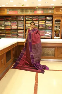 lightweight-silk-saree-wine-red-with-violet-border-sw000001258-b
