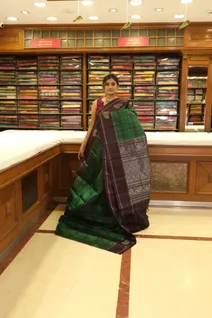 lightweight-silk-saree-green-with-brown-border-sw000001259-b