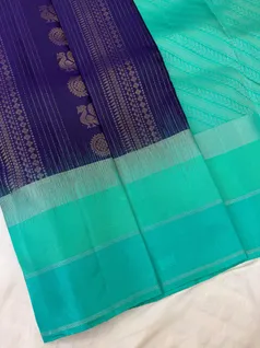 lightweight-silk-saree-nay-blue-with-violet-sky-blue-pallu-mayil-chakram-design-sw00000646-c