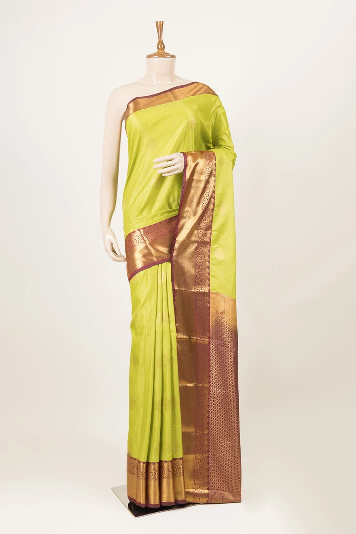 semi-silk-saree-lime-green-with-brown-border-sw000001294-a