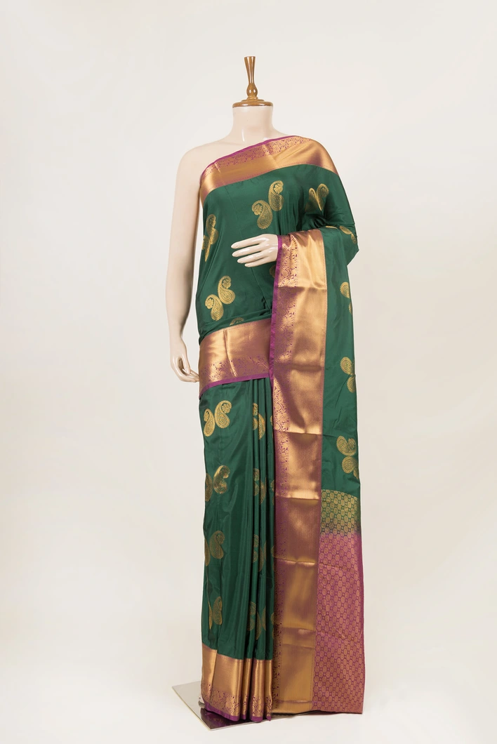 bottle-green-purple-semi-silk-saree-with-zari-border-description-sw000001308-a