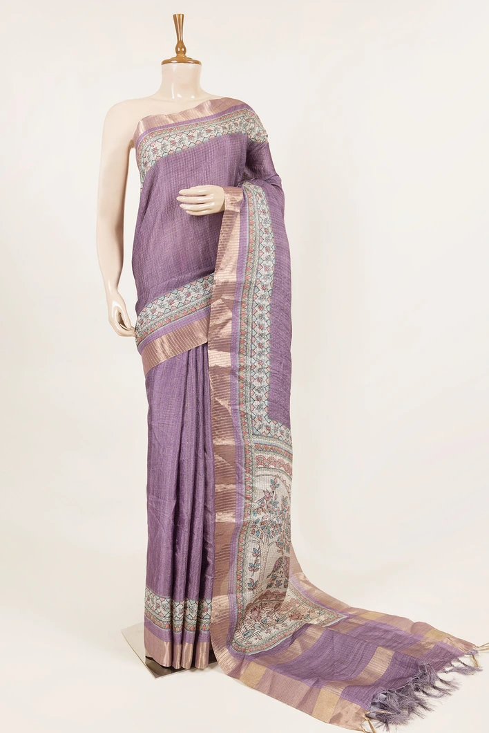 lavender-semi-tussar-saree-with-madhubani-border-sw000001315-a