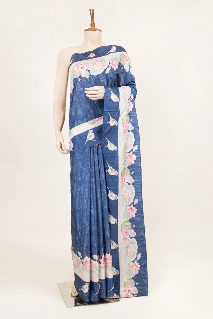 semi-tussar-navy-blue-saree-with-floral-bird-border-sw000001322-a