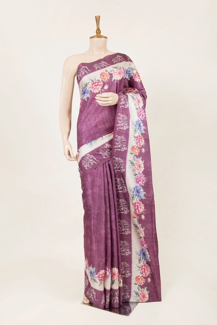 semi-tussar-purple-saree-with-floral-elephant-border-sw000001323-a