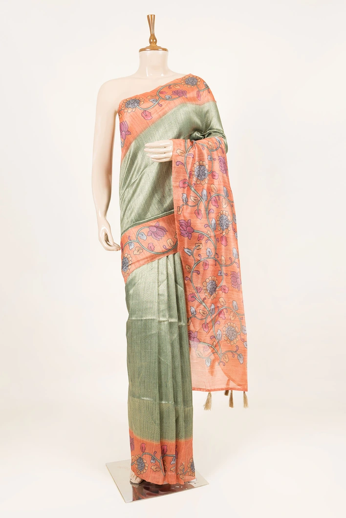 green-orange-semi-tussar-saree-sw000001342-a