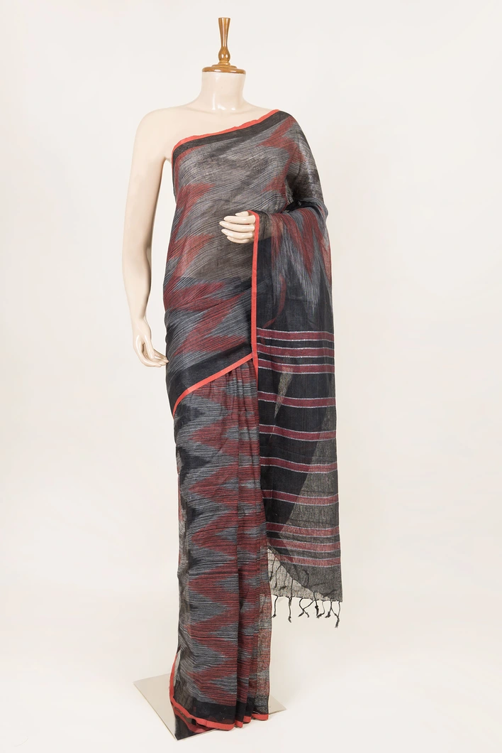 black-linen-saree-sw000001365-a