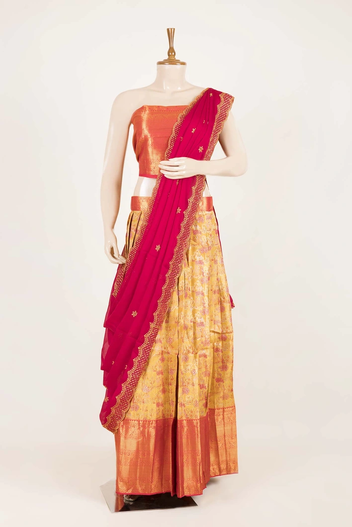 semi-stitched-gold-tissue-lehenga-with-red-dupatta-swl000001377-a