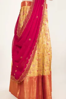 semi-stitched-gold-tissue-lehenga-with-red-dupatta-swl000001377-c