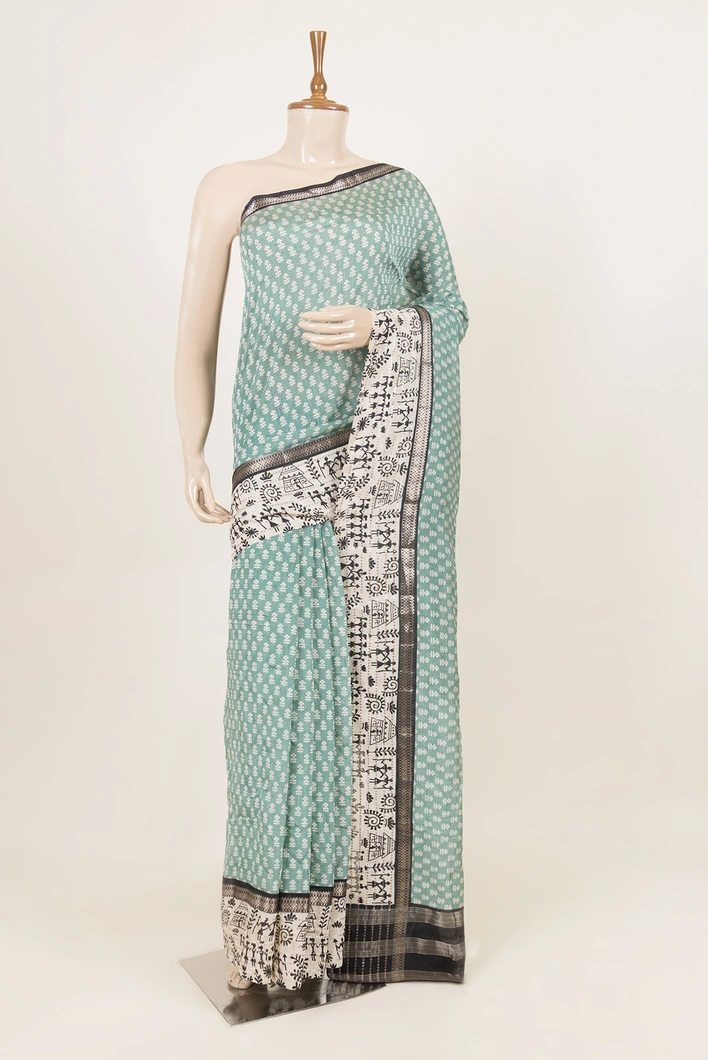 teal-blue-and-black-border-chanderi-cotton-saree-sw000001400-a