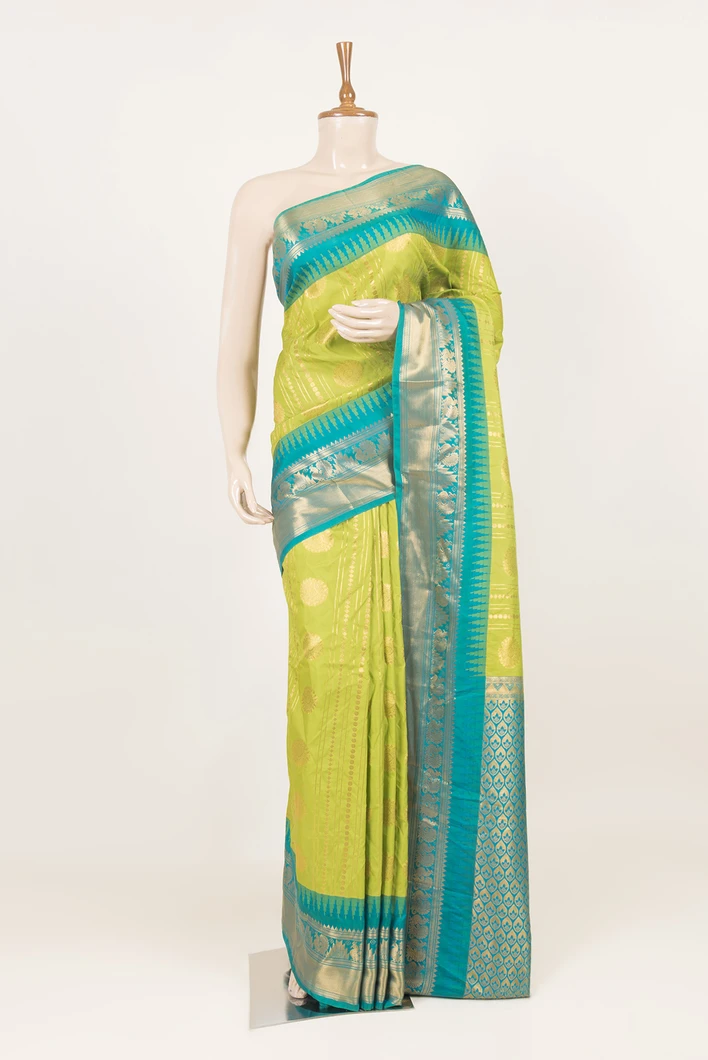 parrot-green-blue-semi-silk-saree-with-zari-border-sw000001407-a