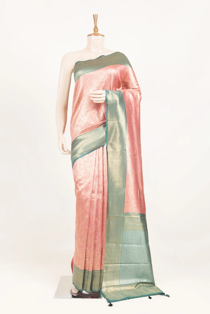 semi-silk-saree-peach-with-green-border-sw000001449-a