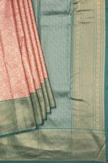 semi-silk-saree-peach-with-green-border-sw000001449-b