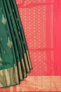 dark-green-red-semi-lightweight-silk-saree-sw000001484-b