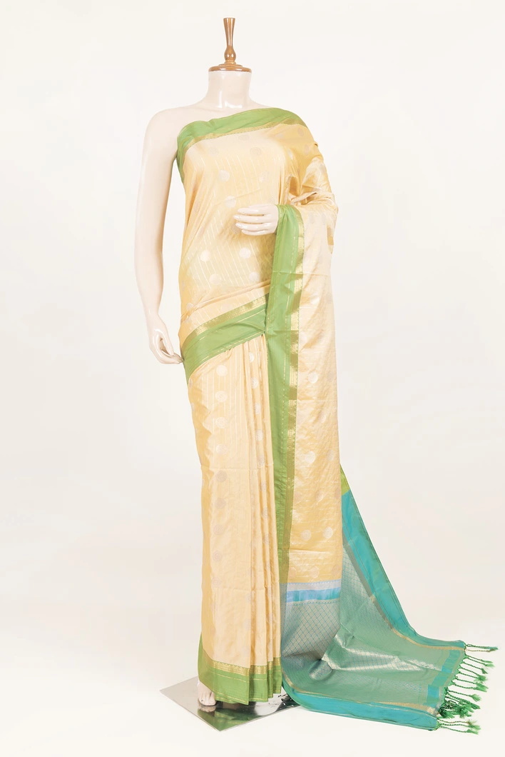 half-white-green-semi-lightweight-silk-saree-sw000001485-a
