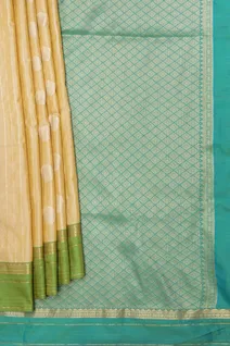 half-white-green-semi-lightweight-silk-saree-sw000001485-b