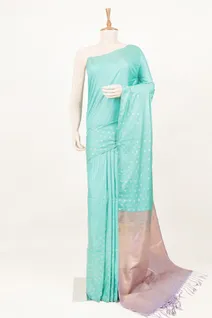 turquoise-blue-grey-semi-lightweight-silk-saree-sw000001486-a