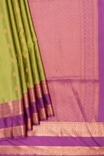 parrot-green-purple-semi-silk-saree-with-rettai-pettu-border-sw00001488-b