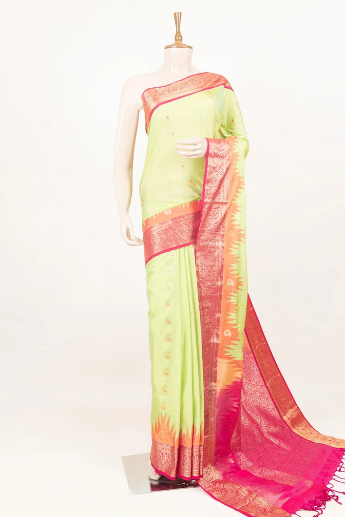parrot-green-pink-semi-silk-saree-with-temple-border-sw000001490-a