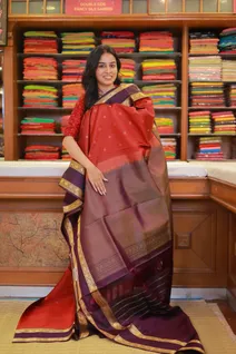 rust-orange-lightweight-silk-saree-with-coffee-brown-rettai-pettu-border-sw000001526-b