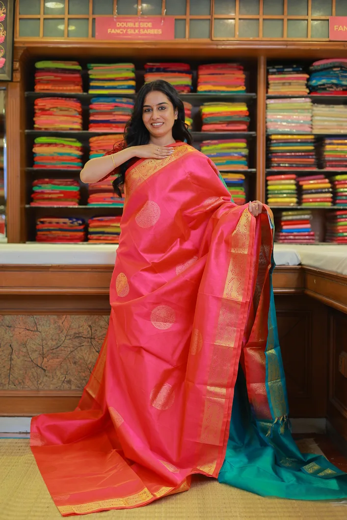 peachish-pink-turquoise-green-pure-silk-cotton-saree-sw000001541-a