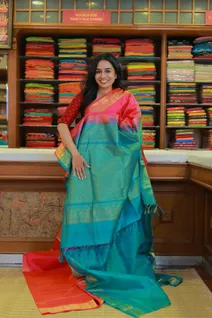peachish-pink-turquoise-green-pure-silk-cotton-saree-sw000001541-b