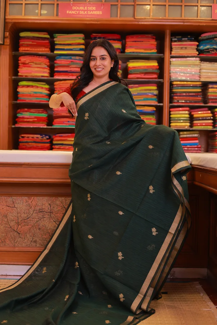 bottle-green-fancy-cotton-saree-with-zari-floral-design-sw000001558-a