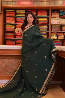 bottle-green-fancy-cotton-saree-with-zari-floral-design-sw000001558-a