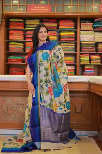 beige-pure-tussar-saree-with-royal-blue-floral-print-sw000001562-b