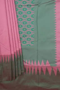 onion-pink-and-green-silk-mix-saree-with-temple-border-sw000001572-b