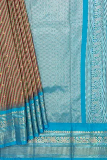 green-red-silk-mix-saree-with-blue-accents-tiny-checks-sw000001583-b