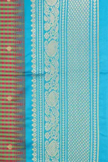 green-red-silk-mix-saree-with-blue-accents-tiny-checks-sw000001583-d