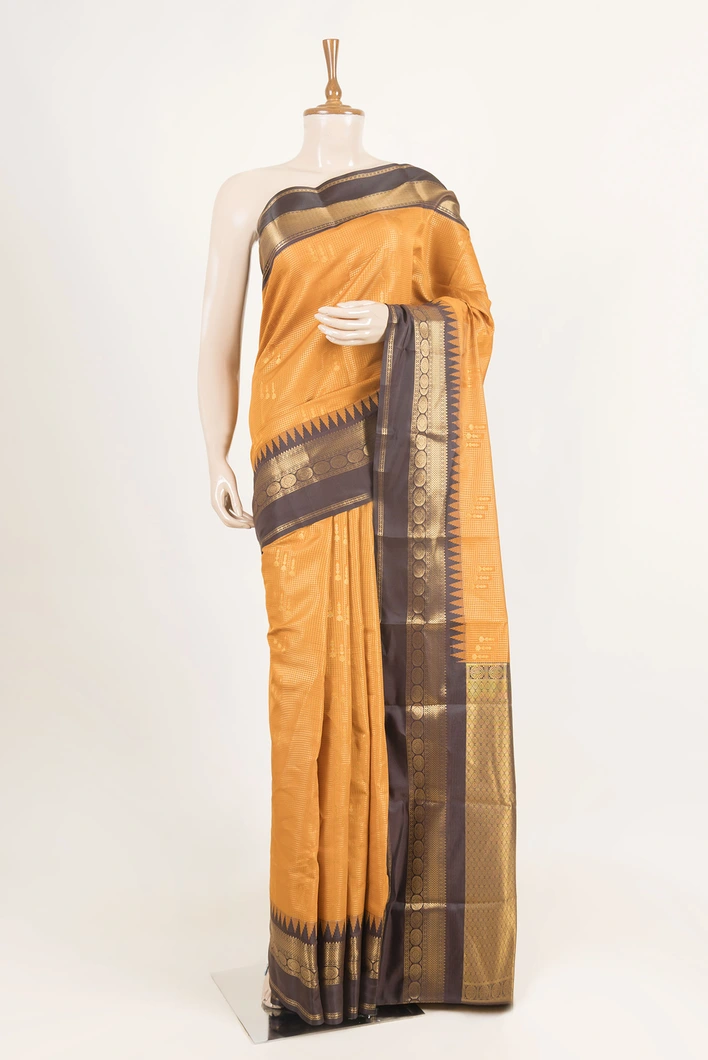 mustard-semi-silk-saree-with-coffee-brown-temple-border-sw000001588-a