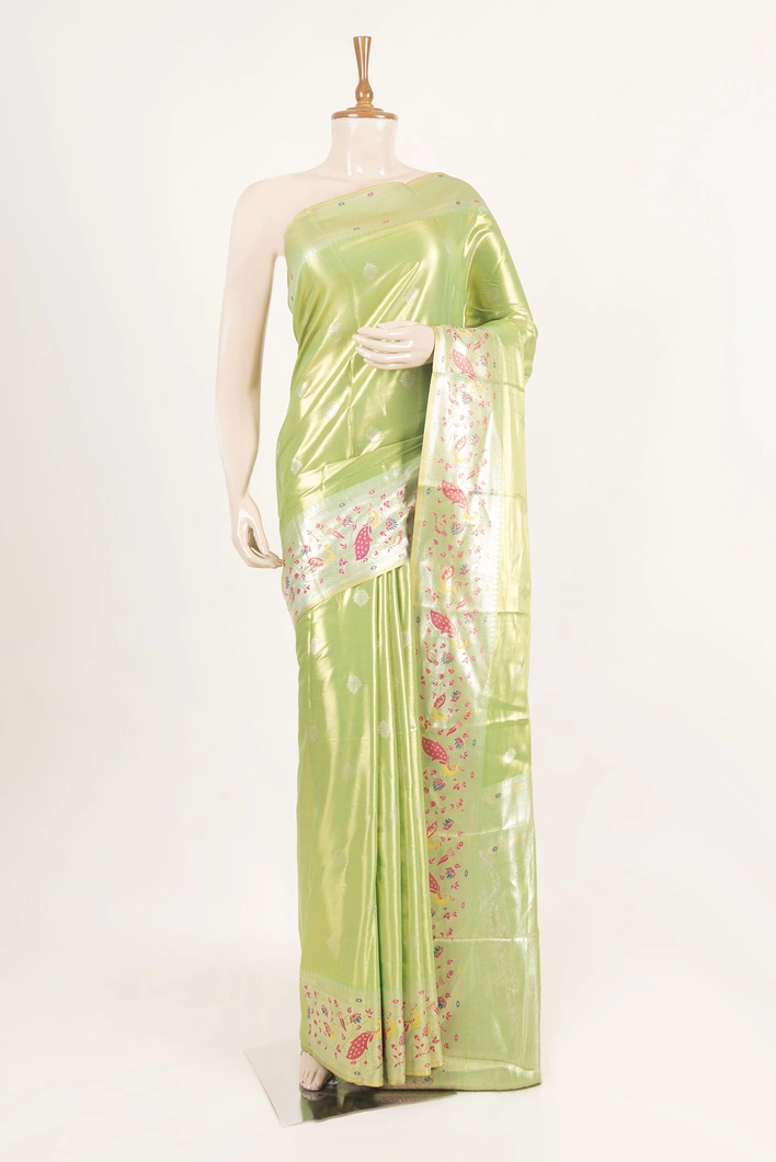 lime-green-tissue-saree-with-floral-border-sw000001594-a