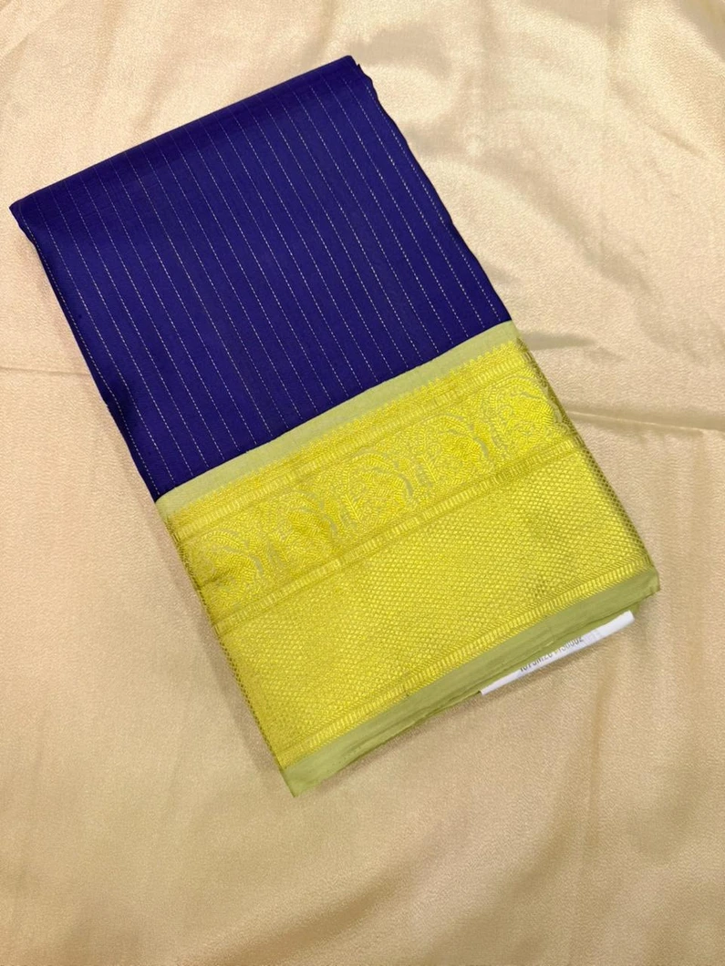 pure-kanchi-silk-saree-royal-blue-with-zari-lines-and-pista-green-border-sw000001605-a