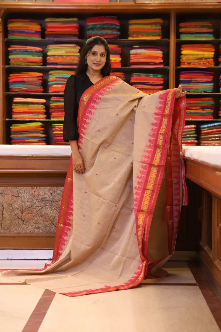 chettinad-cotton-sandal-saree-with-red-temple-border-sw000001668-a
