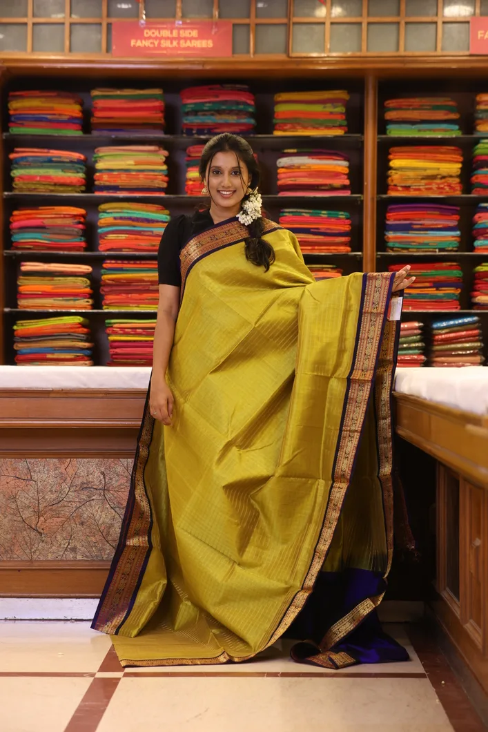 silk-cotton-gold-saree-with-navy-blue-border-all-over-zari-lines-sw000001675-a