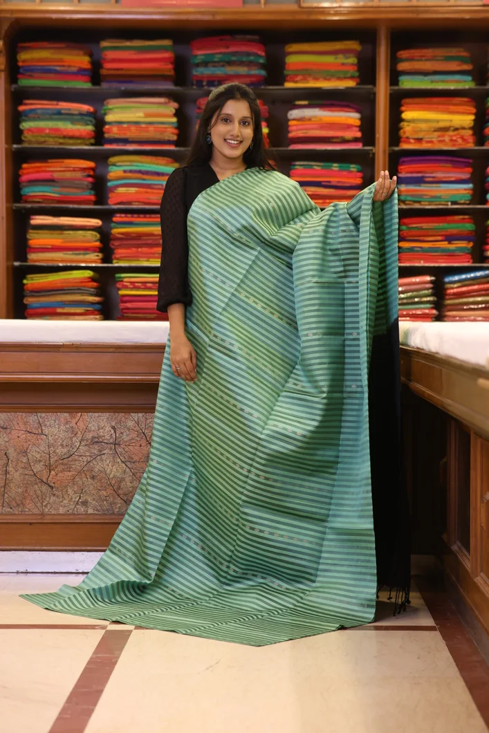 lightweight-silk-saree-blue-with-black-pallu-striped-design-sw000001677-a