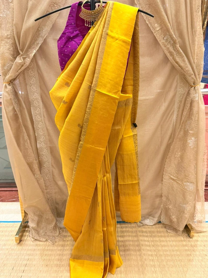 sunshine-yellow-pure-tussar-silk-saree-sw000001711-a