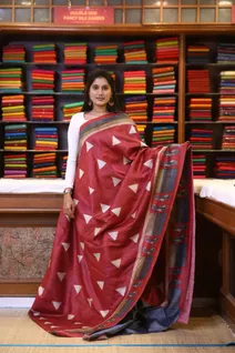 semi-tussar-maroon-triangle-motif-elegance-sw000001756-a