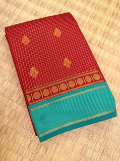 semi-silk-saree-in-red-with-turquoise-zari-checks-sw000001812-a