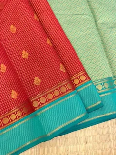 semi-silk-saree-in-red-with-turquoise-zari-checks-sw000001812-b