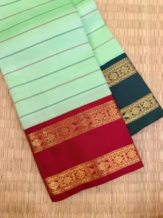 pure-kanchi-silk-saree-in-apple-green-with-red-green-rettai-pettu-border-and-velthari-work-sw000001842-b
