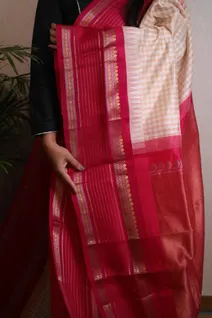 elegant-silk-cotton-saree-with-half-white-body-and-pink-checked-border-sw00000146-c