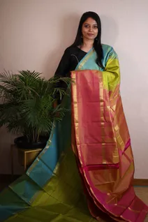 pure-zari-silk-saree-in-parrot-green-blue-and-pink-with-rettai-pettu-border-sw00000163-b