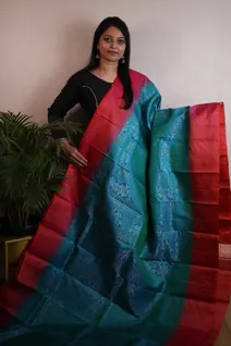 stunning-lightweight-silk-saree-in-peacock-green-and-red-sw00000181-a