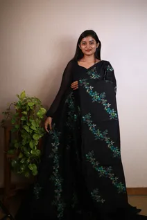 semi-tussar-silk-saree-in-black-with-blue-floral-design-sw0000082-b