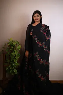 semi-tussar-silk-saree-in-black-with-pink-floral-design-sw0000083-b