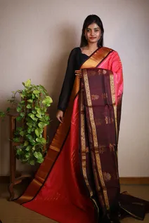 silk-cotton-sarees-in-peach-colour-with-brown-sw0000088-b